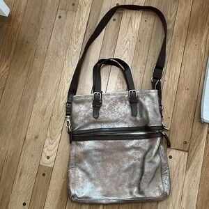 Crown Vintage gold metallic bag